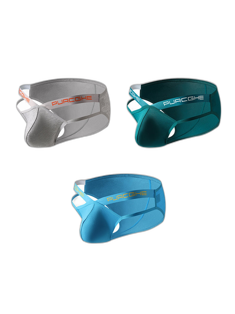 3 Pack Men's Low-Rise Sexy Hollow-Out Bikinis