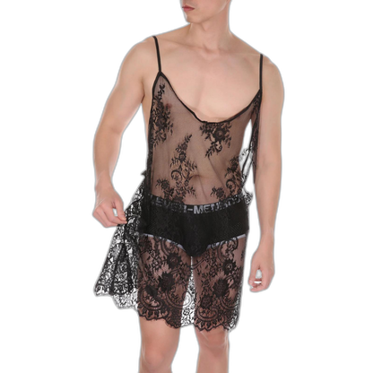 Silken Shadows Night Dress For Men