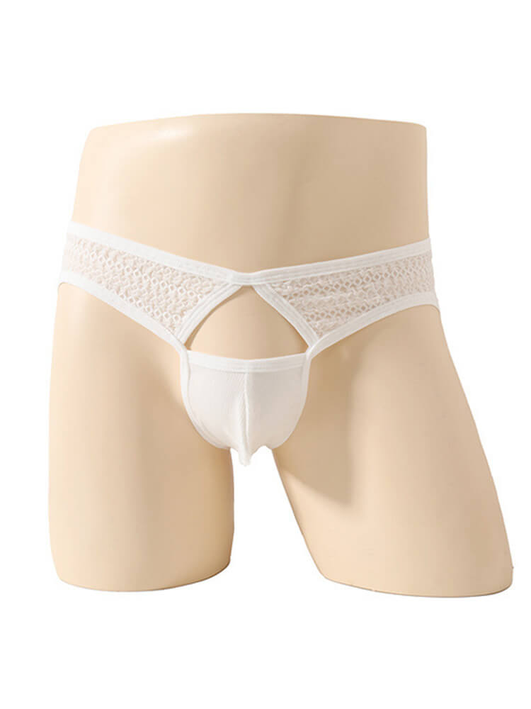 Men's Sexy See-Through Mesh Revealing Buttocks Thong