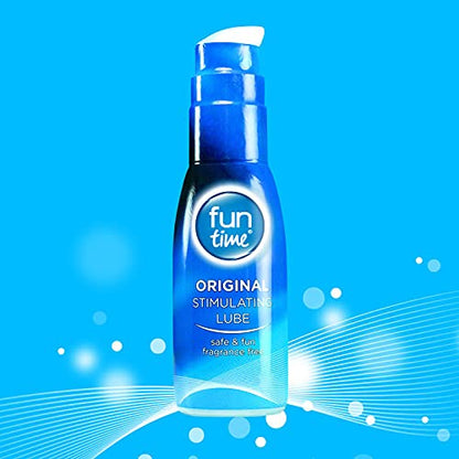 Fun Time Classic Natural Lubricant, Alcohol Free, Water Based, Blue, 75 Ml