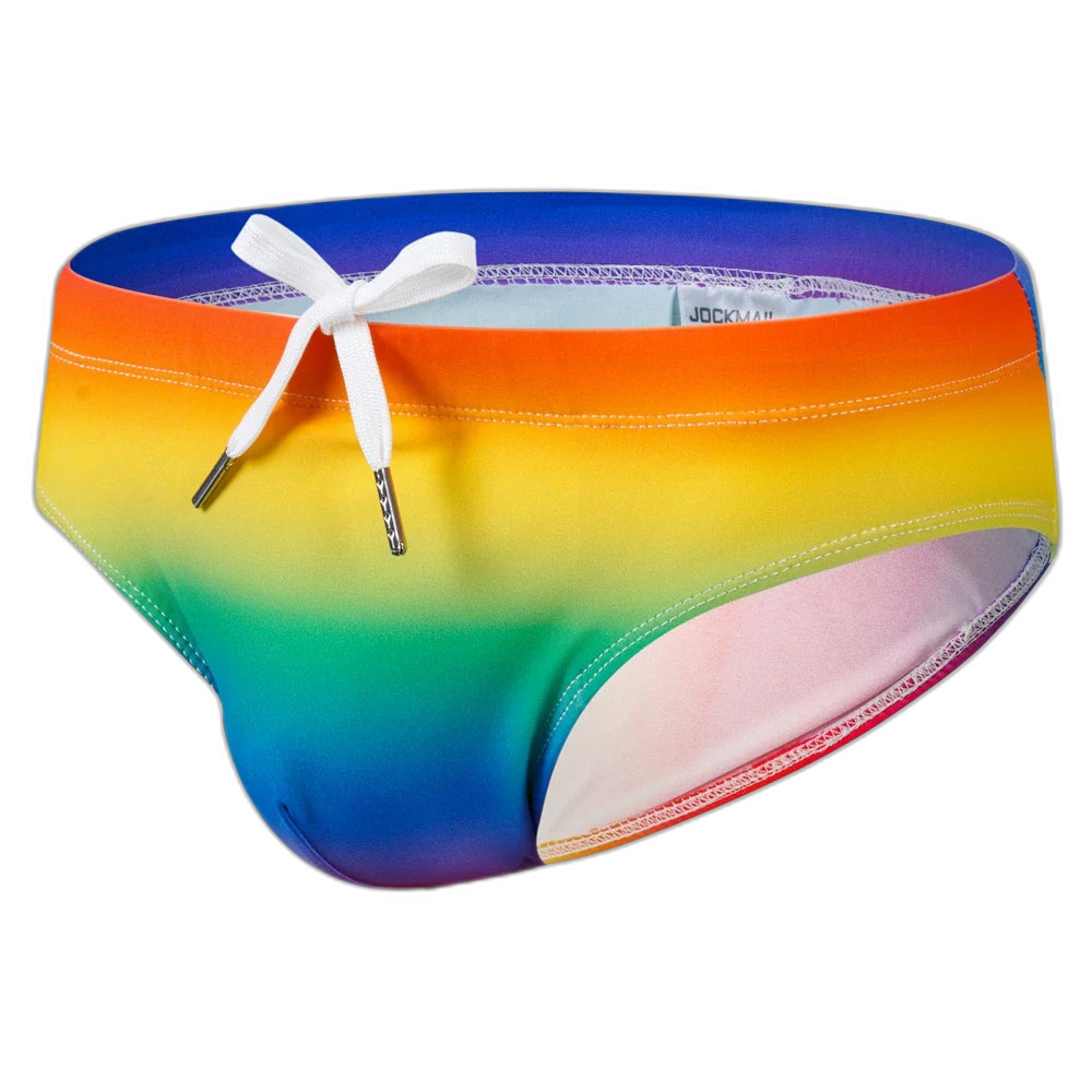 Jockmail Rainbow Push-Up Swim Trunks