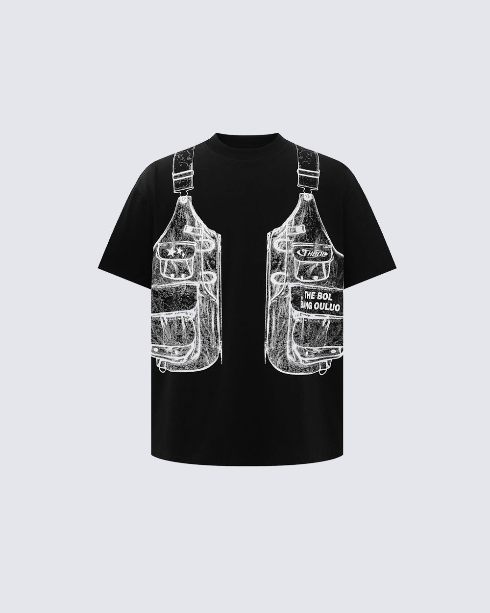 KIIKIO High Street Distressed Graphic Collared Tee