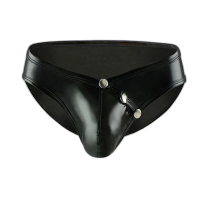 Men's Sexy Patent Leather Briefs