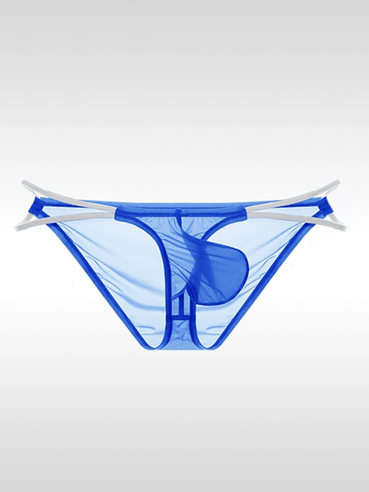 Men's Ultra-Thin See-Through Thin Belt Briefs