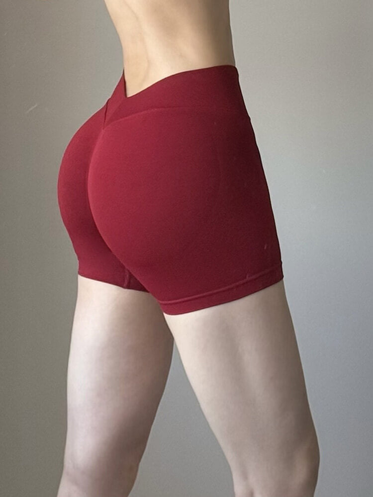 V-Waist Hip-Enhancing Tight Stretch Yoga Shorts