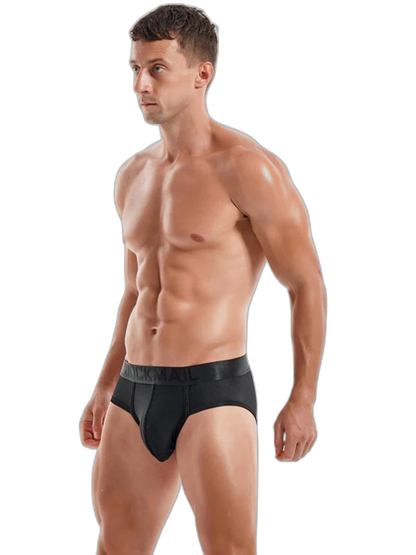 Men's Solid Color Mesh Breathable Sports Fitness Briefs