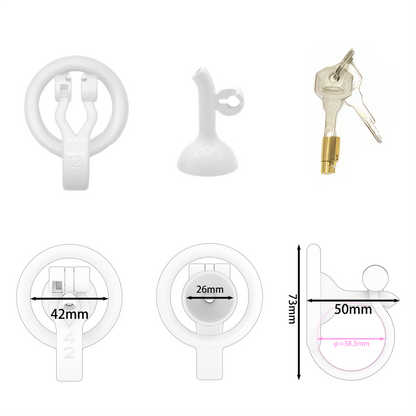 Inverted Male Chastity Cage with Optimized Extended Urethral Tube