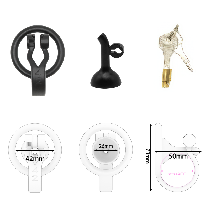 [2.0 Upgrade] Inverted Male Chastity Cage with Optimized Extended Urethral Tube – Ergonomic Stealth Design