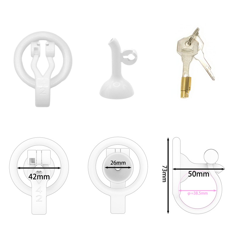 [2.0 Upgrade] Inverted Male Chastity Cage with Optimized Extended Urethral Tube – Ergonomic Stealth Design