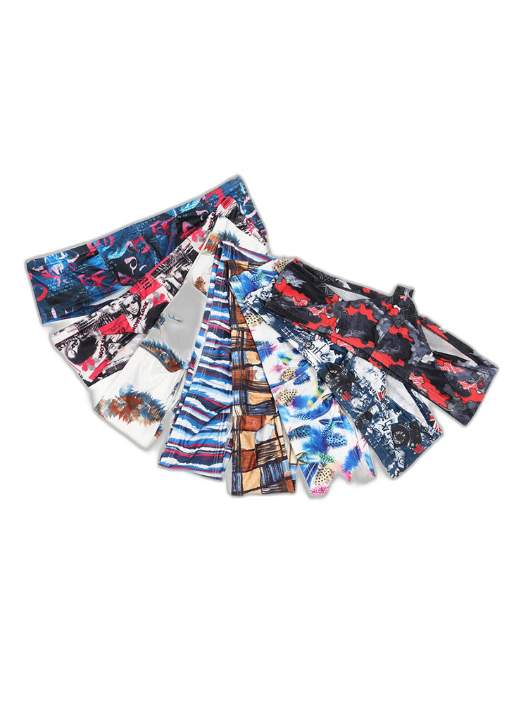 4 Pack Men's U-Pouch Low-Rise Moisture-Wicking Trunks