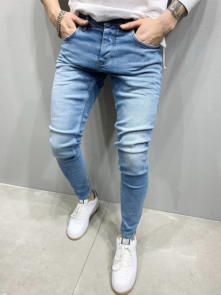 Men's Solid Color Stretch Skinny Fashion Jeans