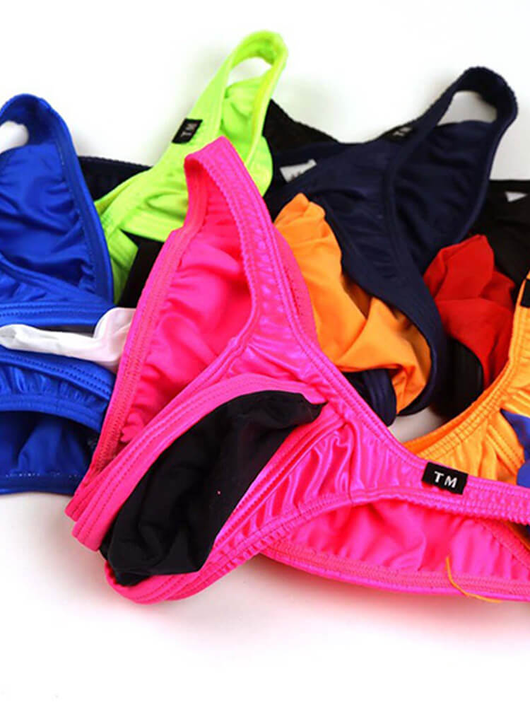 Men's Sexy U-Bulge Pouch Colorblock Thin Briefs