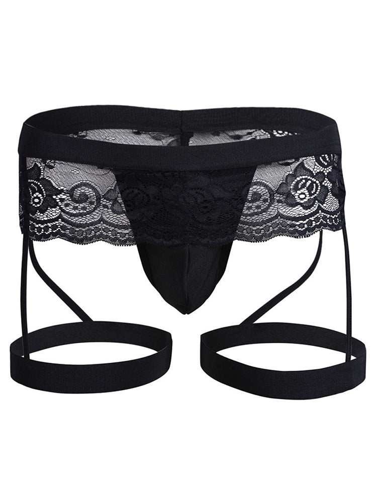 Men's Lace Three Point Thong