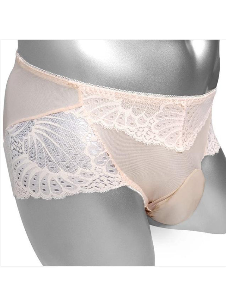 Men's All-transparent Mesh Hollow-out Briefs