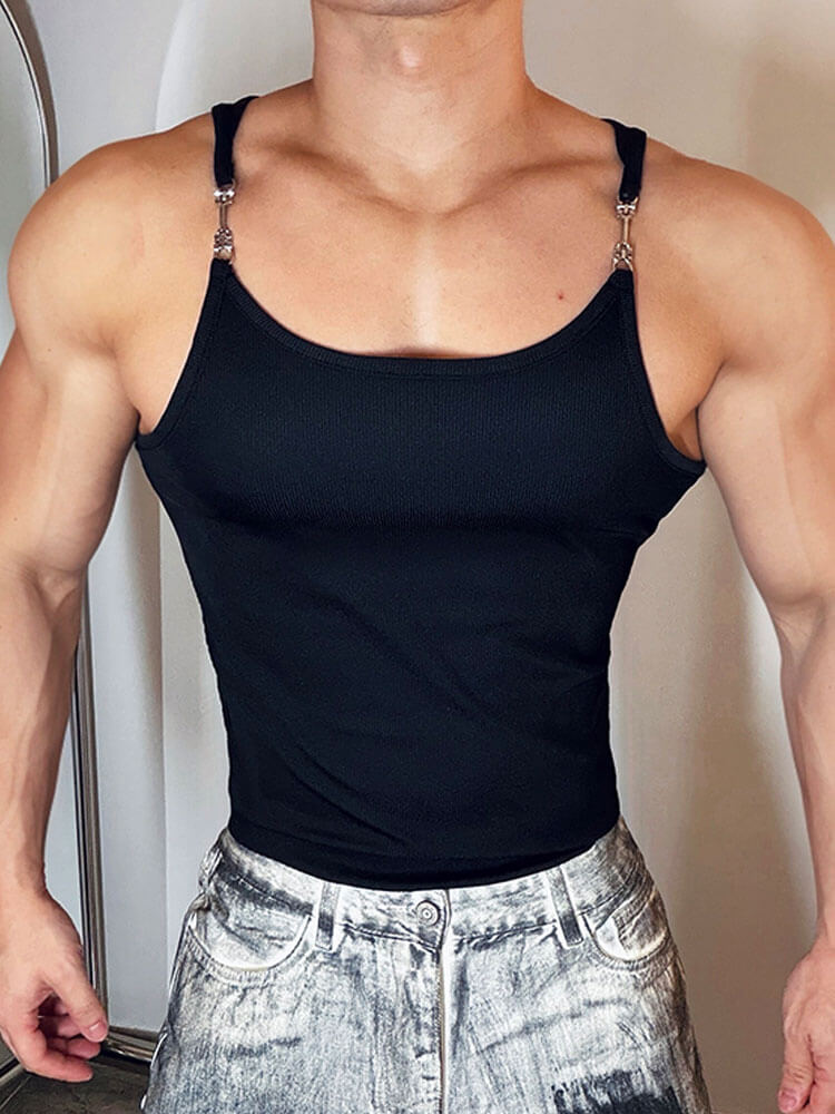 Men's Metal Buckle American-Style Sports Vest