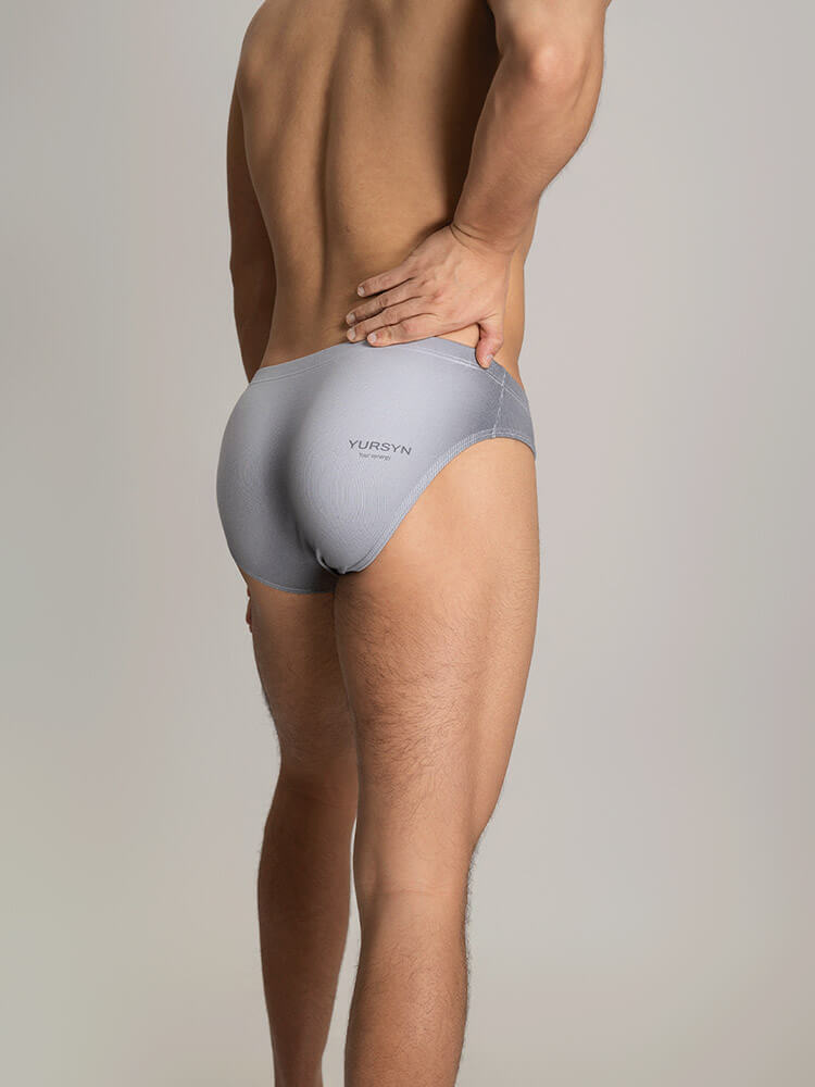 Men's Low-Rise Ribbed Cotton Stretch Briefs