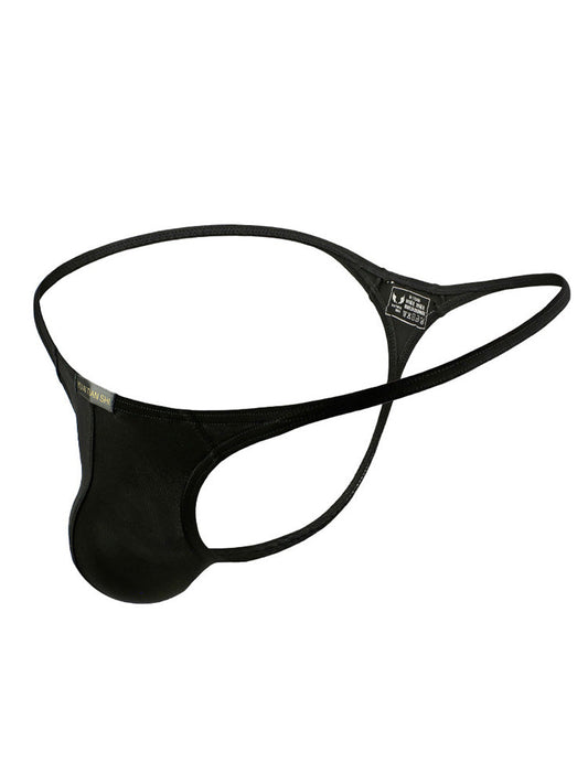 Solid Color Low Waist Breathable Nylon Thong