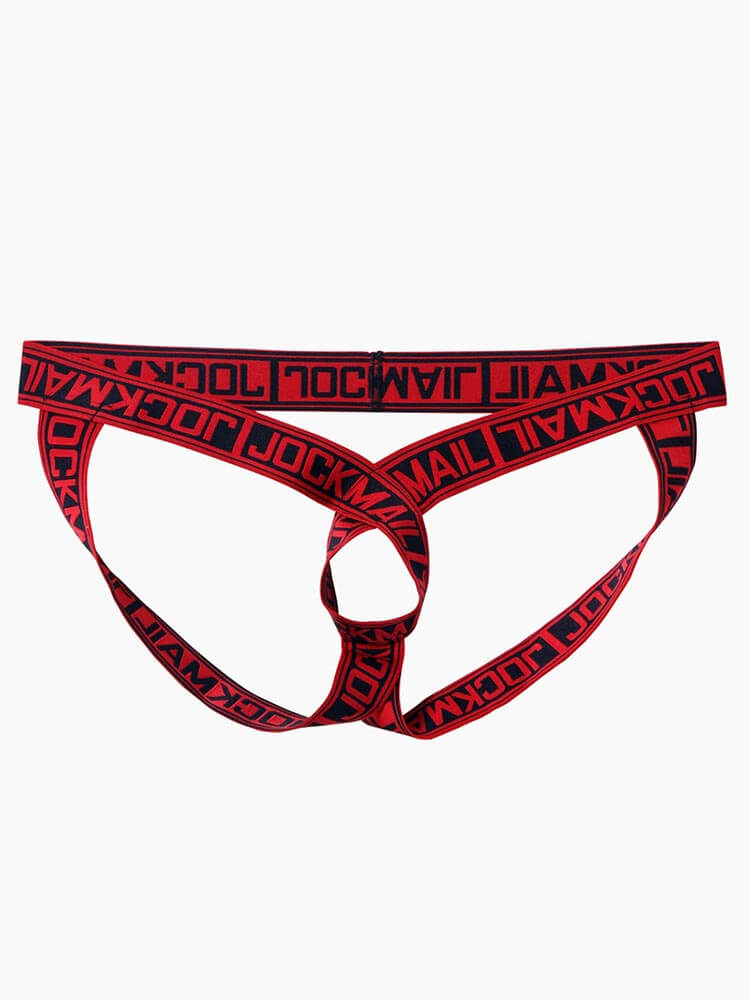 Men's Sexy Solid Color Hollow Loops Double Thong