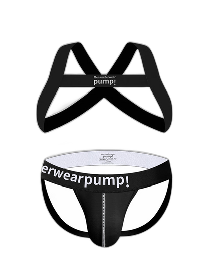 Men's Sporty Cut Anti-Chafing Stretch Fit Shoulder Strap & Underwear