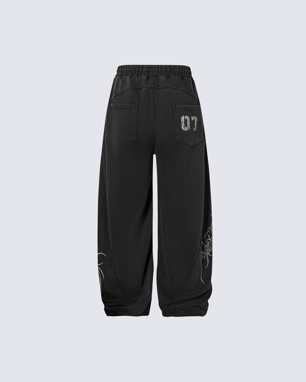 Graphic Wide-Leg Street Pants