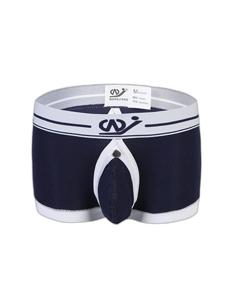 2 Pack Men's Large Pouch Back Opening Sexy Trunks