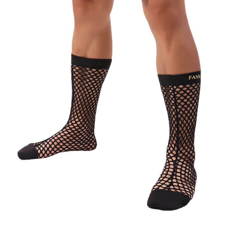 Cutout Mesh Men's Fishnet Socks