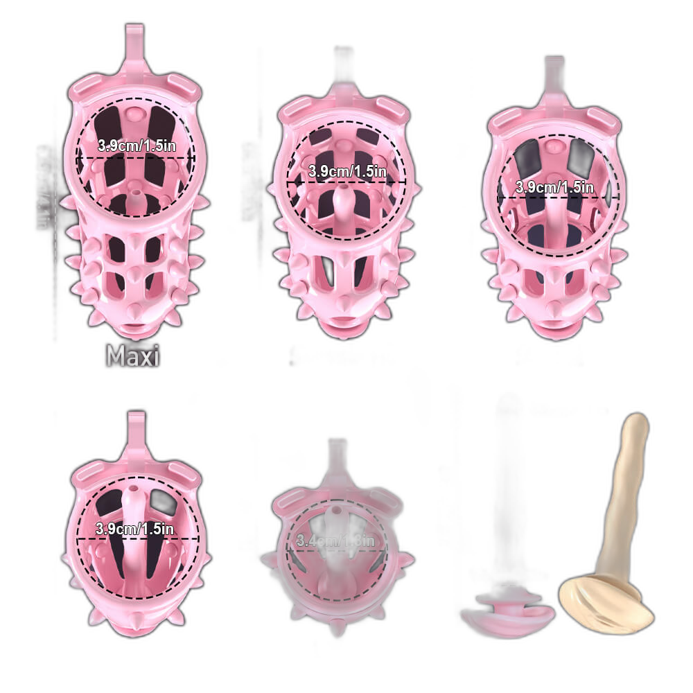 Gorse - Spiked Cock Cage - Chastity Cage With Urethral Sound