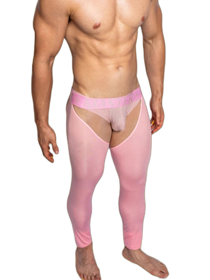 Men's Low-Waist Sexy Hollow Silk-Smooth Semi-Transparent Thermal Pants