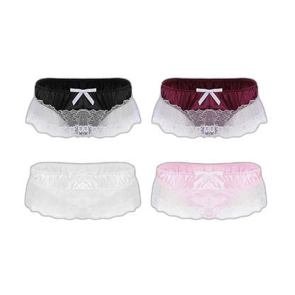 Bow & Lace Sissy Panties