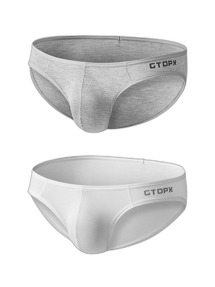 2 Pack Men's U-Shaped Pouch Single Layer Moisture-Wicking Comfortable Sexy Bikini