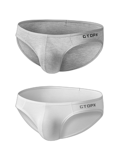 2 Pack Men's U-Shaped Pouch Single Layer Moisture-Wicking Comfortable Sexy Bikini