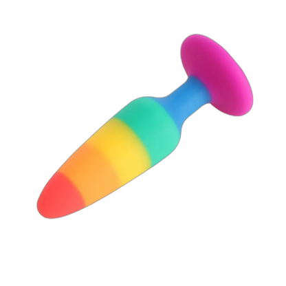 Rainbow Silicone Butt Plug