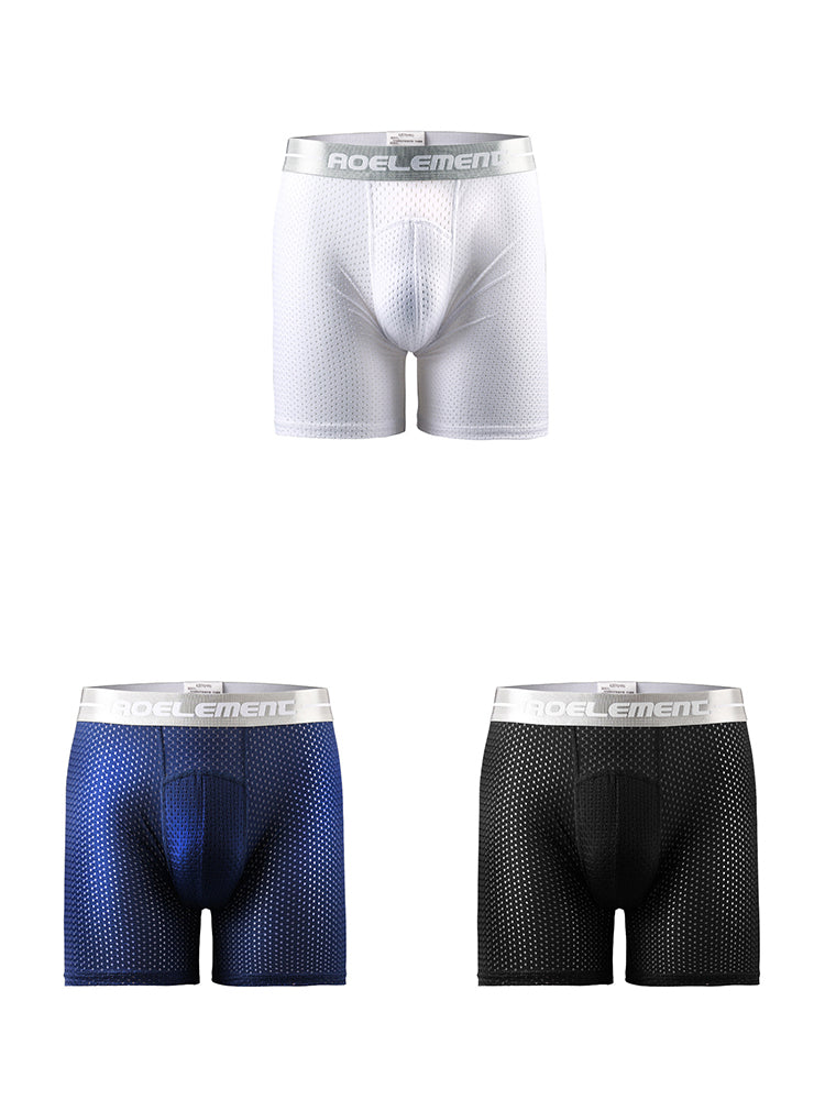 3 Pack Men's Breathable Boxers Briefs