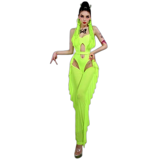 Neon Bodysuit: Sexy Female Rave Wear