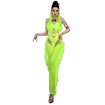 Neon Bodysuit: Sexy Female Rave Wear