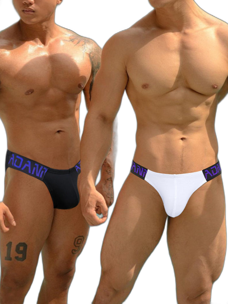 Men’s Sexy Spliced Color Big Pouch Bikini