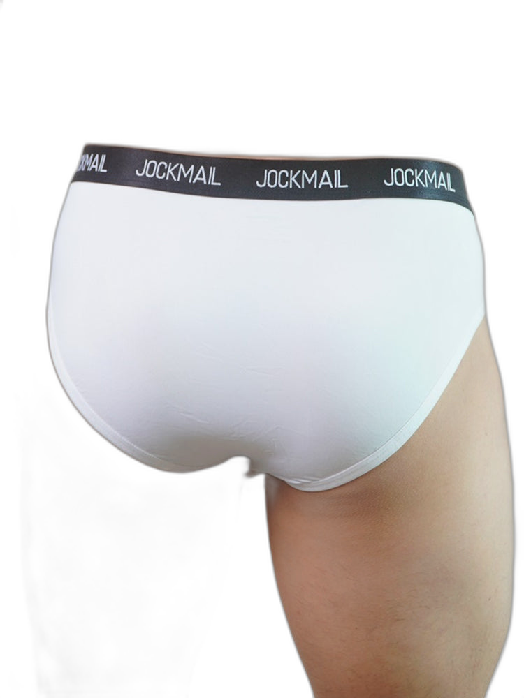 2 Pack Men's Sporty Letter Print Supportive Low-Rise Ice Silk Skin-Friendly Bikini