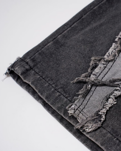 Distressed Patchwork Denim Vest