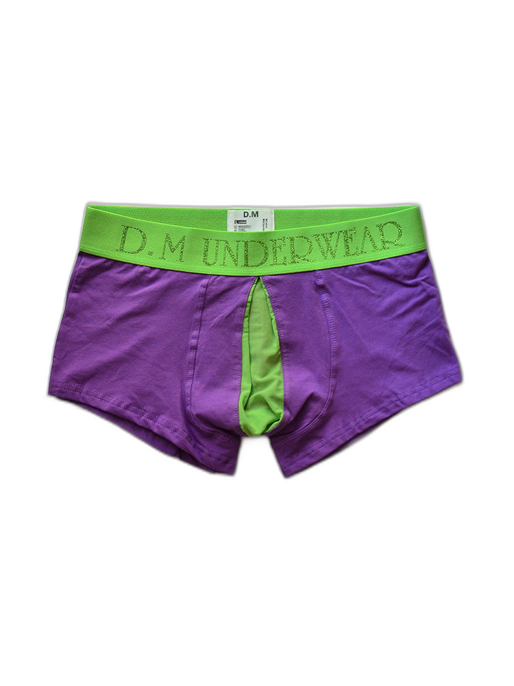 2 Pack Men's Mesh Transparent Open-Cut Cotton Mesh Trunks