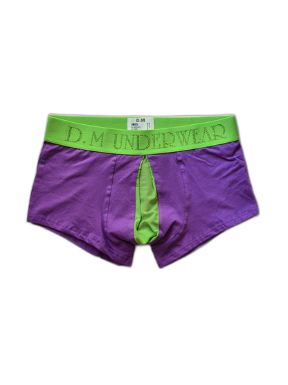 2 Pack Men's Mesh Transparent Open-Cut Cotton Mesh Trunks