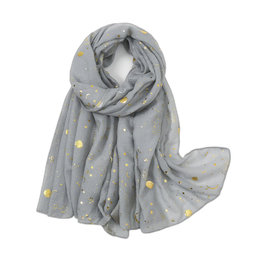 Star & Moon Pashmina Scarf