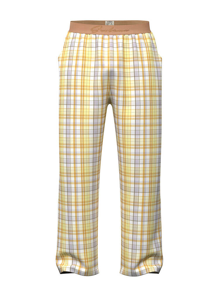 Men's Stylish Striped Plaid Casual Lounge Pants