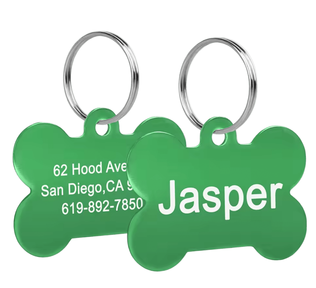 Custom Metal Tag Green