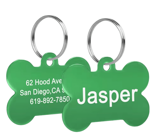 Custom Metal Tag Green