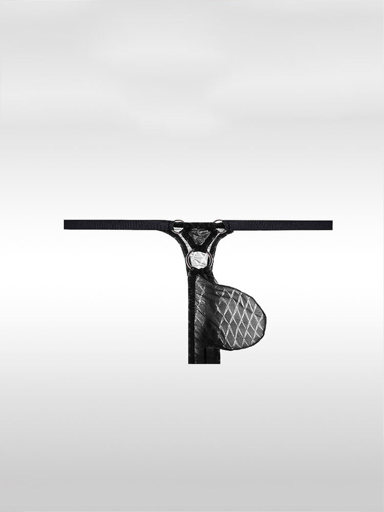 Men's Ultra-Thin Transparent Low-Rise Ring Thong