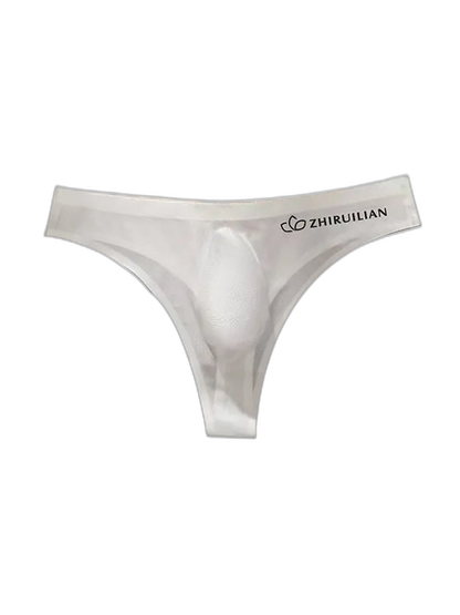 4-pack Men's Sexy Solid Color Letter Seamless Thong