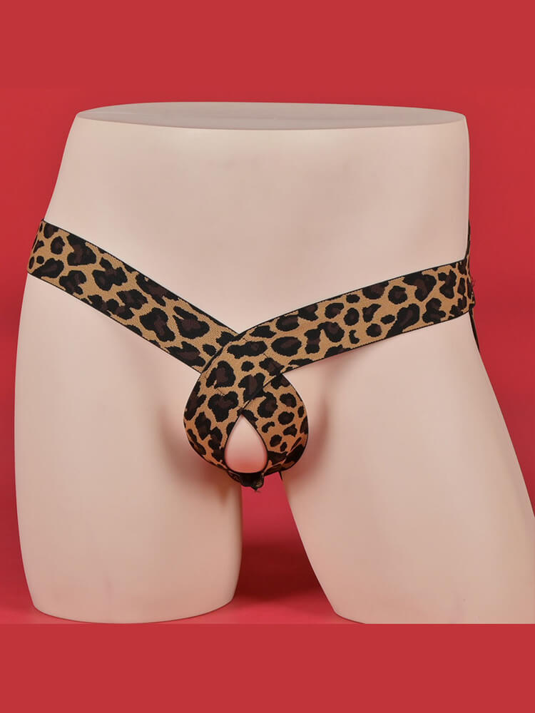 Men's Sexy Love Letter Belt Revealing Buttocks Thong