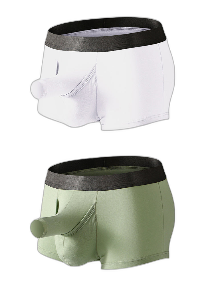 Men’s Dual Ball Pouch Trunks With Fly Front