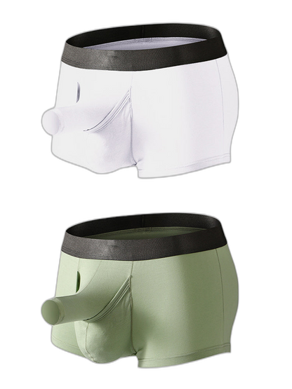Men’s Dual Ball Pouch Trunks With Fly Front