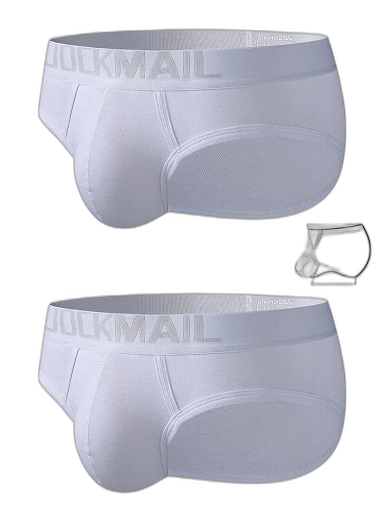 2 Pack Men's Sexy Cotton Support Contour Pouch Briefs